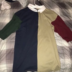 Multi colored polo colored dress shirt